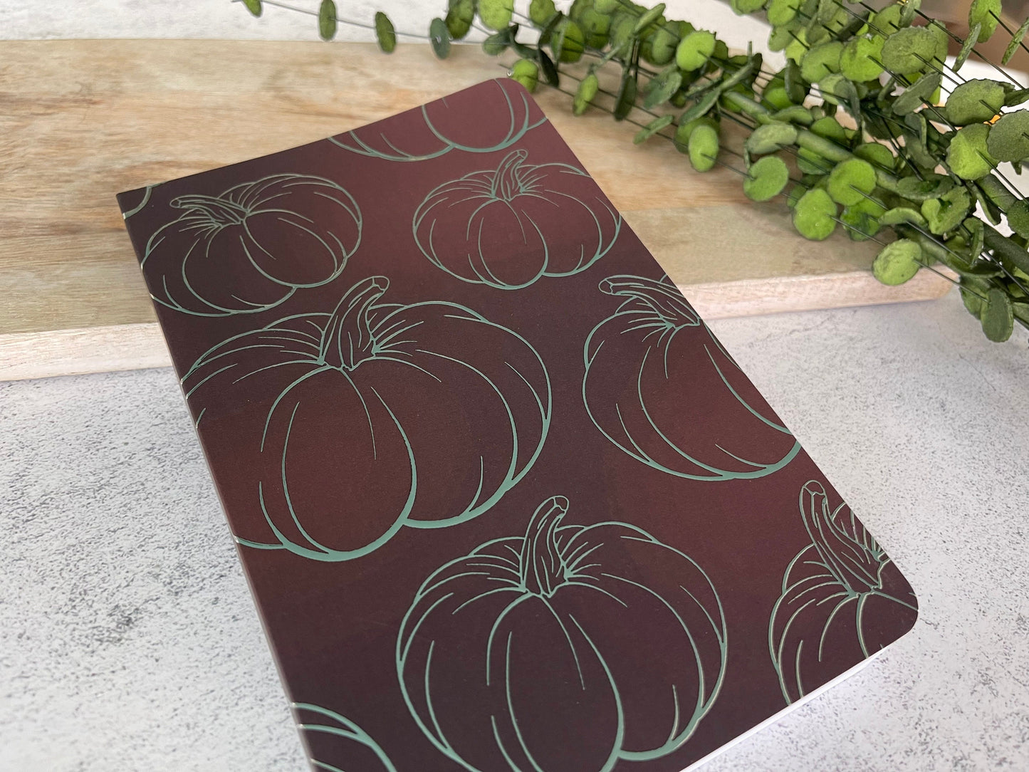 Lined Pumpkin Notebook, Pumpkin Foil Notebook, Fall Layflat Notebook, Autumn Notebook, Fall Stationary, Pumpkin Gift, School Notebook