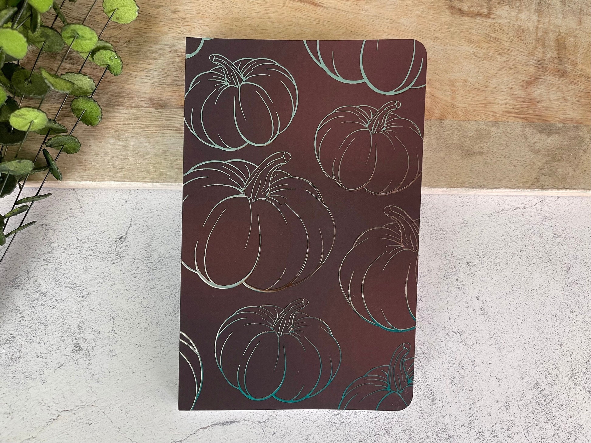 Lined Pumpkin Notebook, Pumpkin Foil Notebook, Fall Layflat Notebook, Autumn Notebook, Fall Stationary, Pumpkin Gift, School Notebook