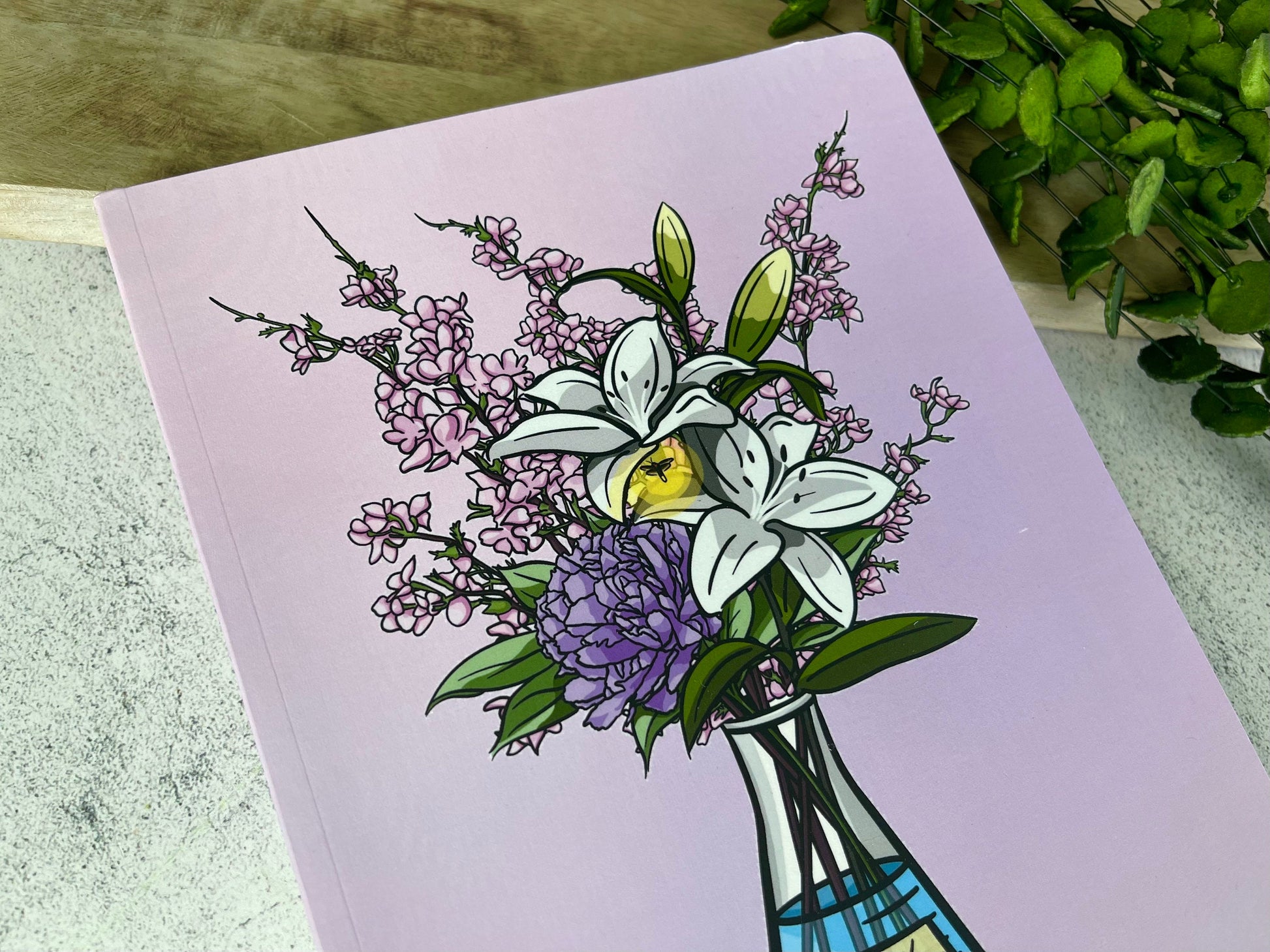 Pink Science Flask Lined Notebook
