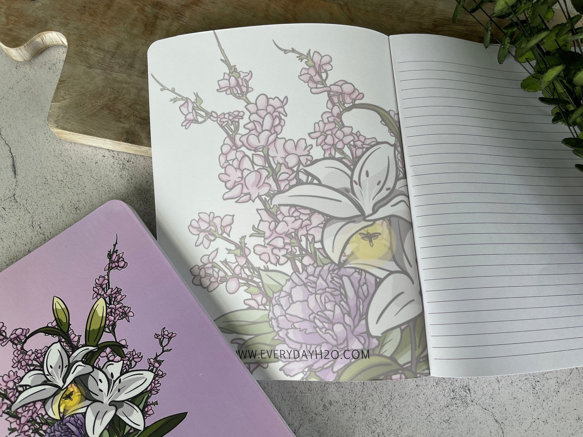 Pink Science Flask Lined Notebook