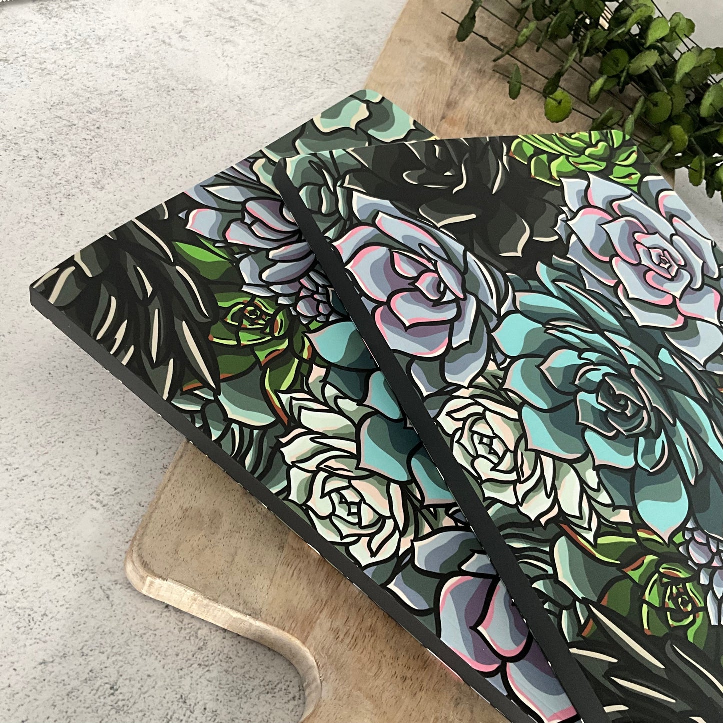 11"x8.5" Succulent Notebook, Layflat, Dotted