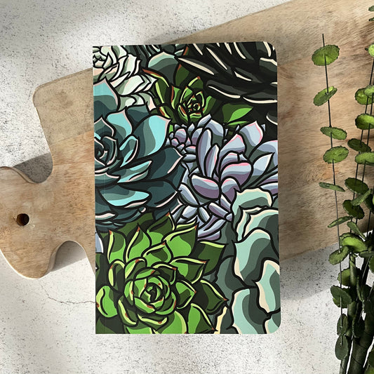 8"x5" Succulent Notebook, Layflat, Lined