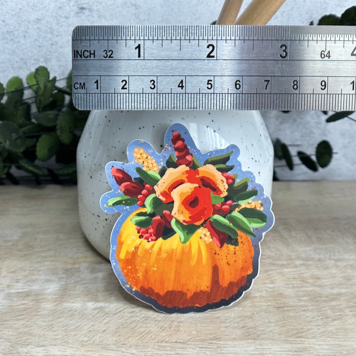 Gouache Pumpkin Vinyl Sticker