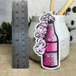 Floral Beer Bottle Vinyl Sticker