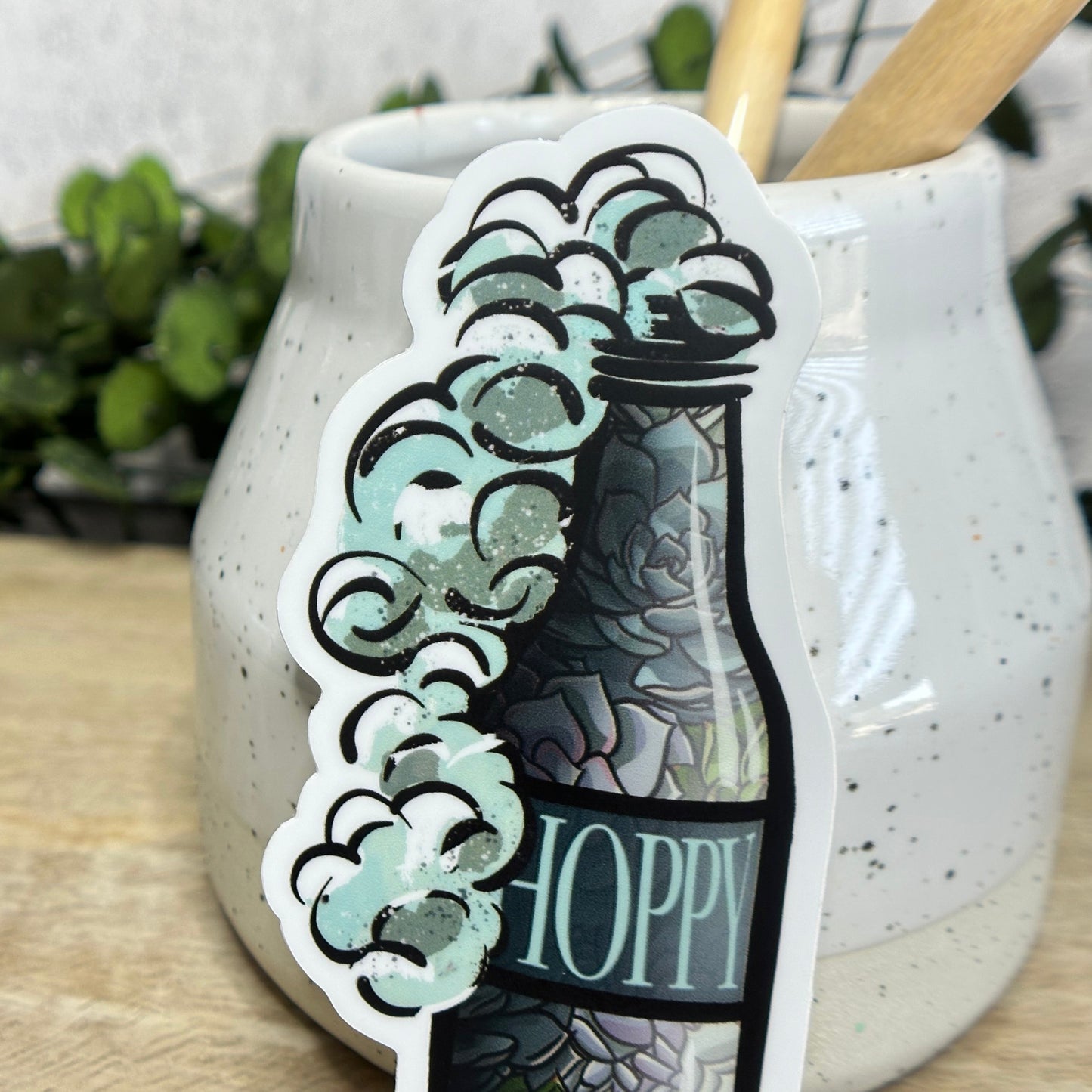 Hoppy Beer Bottle Vinyl Sticker