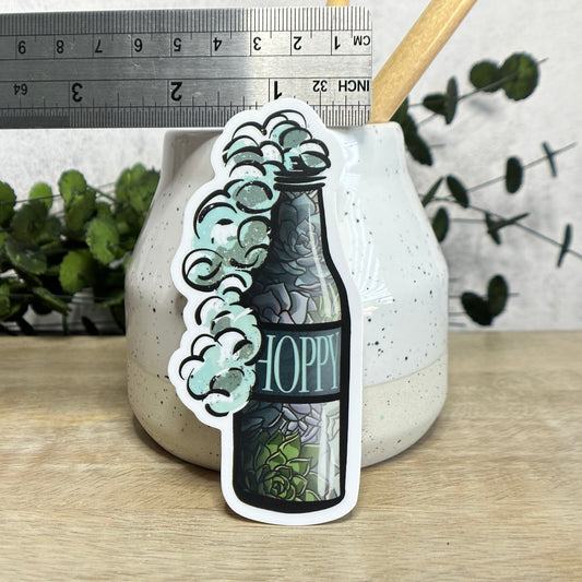 Hoppy Beer Bottle Vinyl Sticker