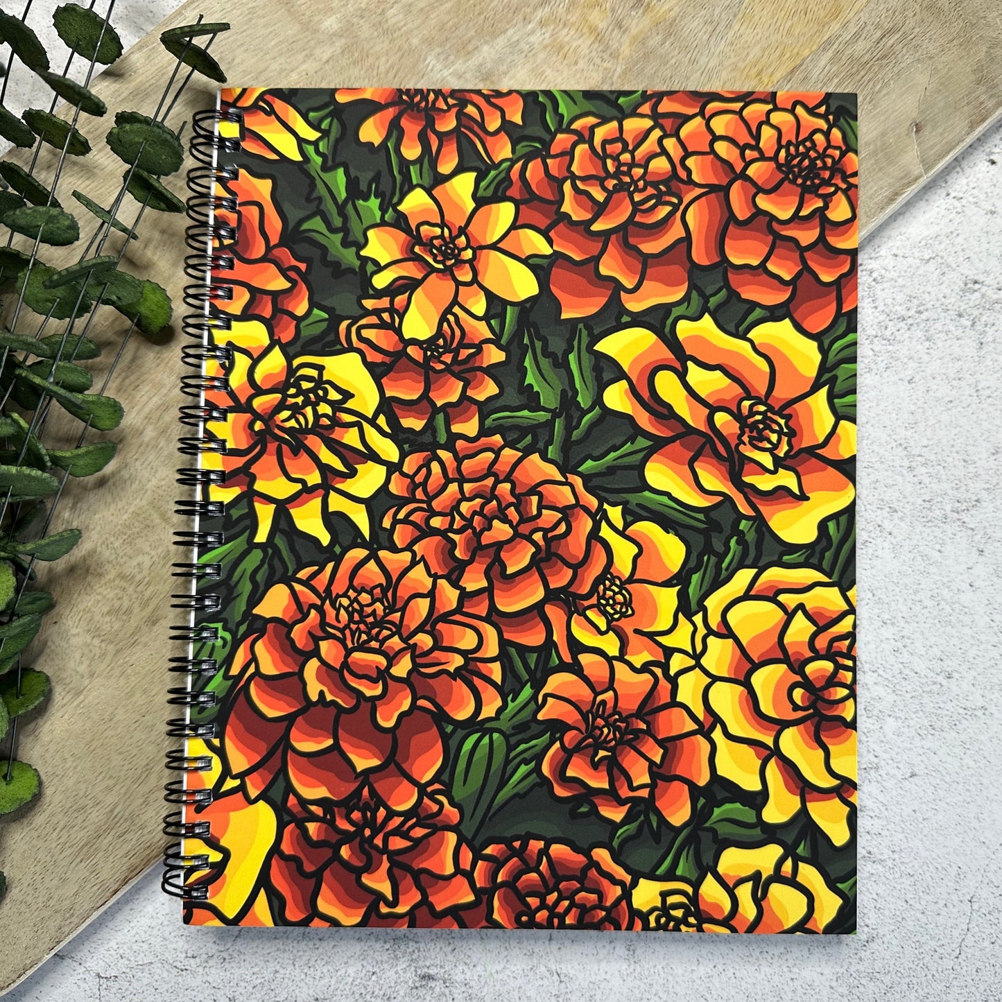 9"x7" Marigold Notebook, Spiral, Lined