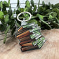 Brown With Leaves Book Keychain