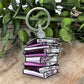 Pink Floral Book Keychain