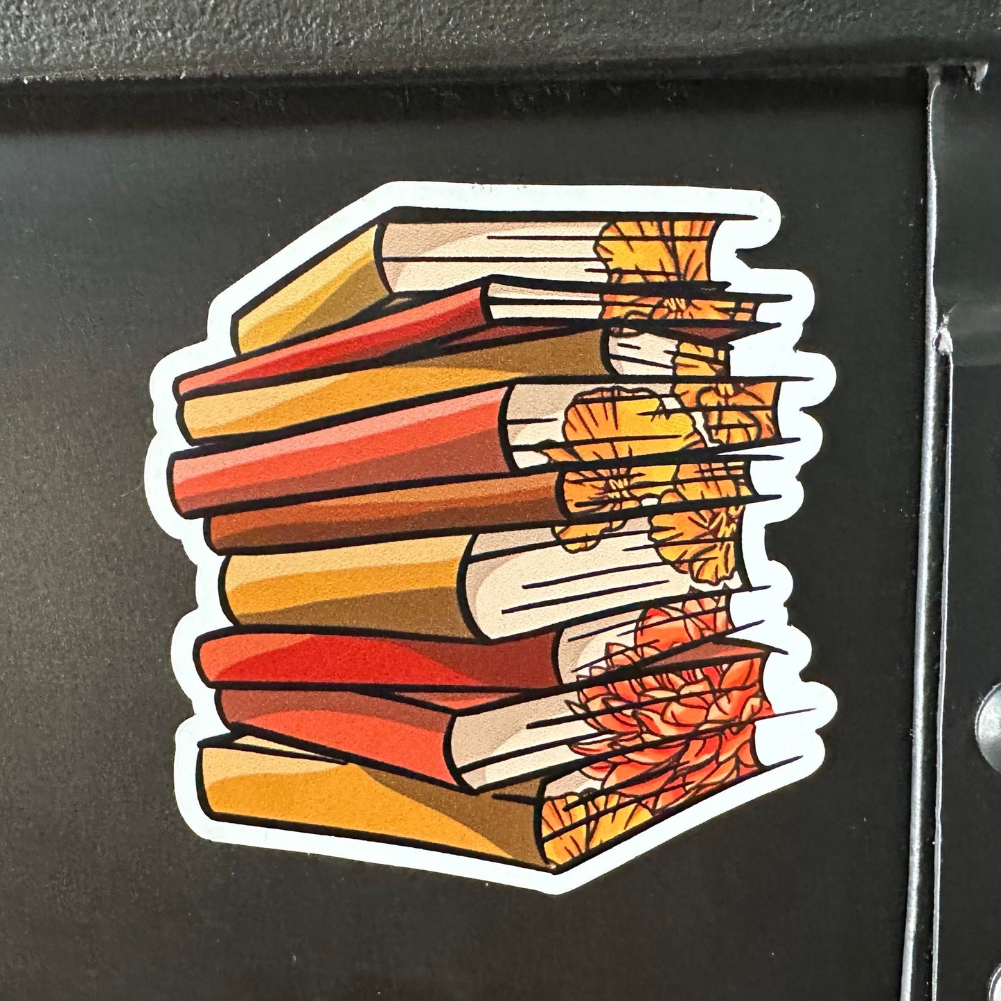 Orange Floral Book Magnet
