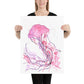 Pink Jellyfish Watercolor Print
