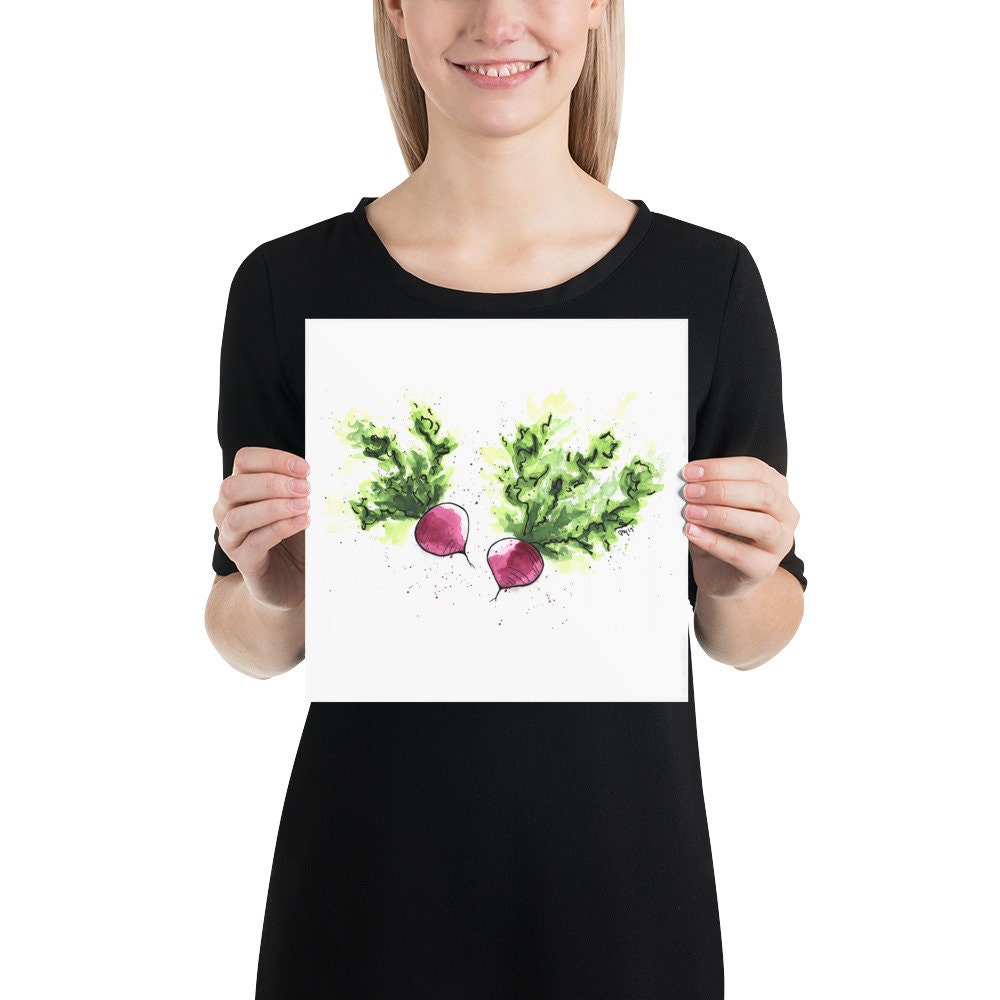 Radish Watercolor Print