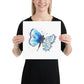 Blue Butterfly Watercolor Print