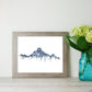 Geometric Watercolor Mountain Print