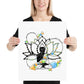 Geometric Buddha Watercolor Print