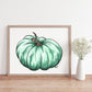 Green Pumpkin Watercolor Print