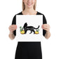 Black Cat and Pumpkins Watercolor Print