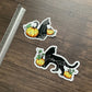 Black Cat Halloween Vinyl Sticker Set
