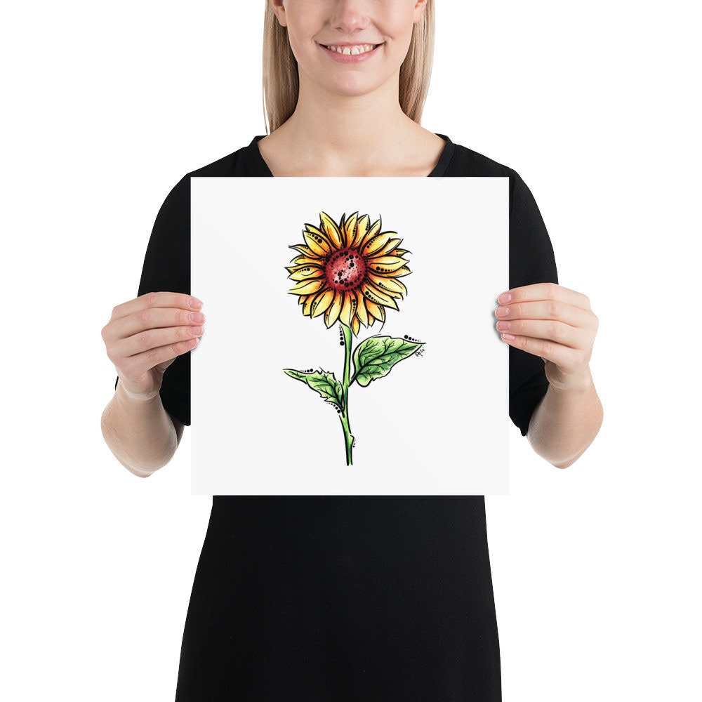 Sunflower Watercolor Print