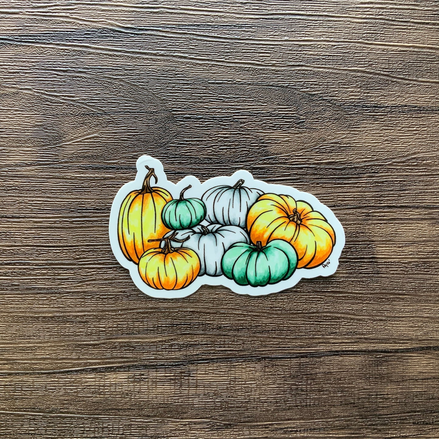 Pile of Pumpkins Vinyl Sticker