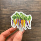 Colorful Carrots Vinyl Sticker