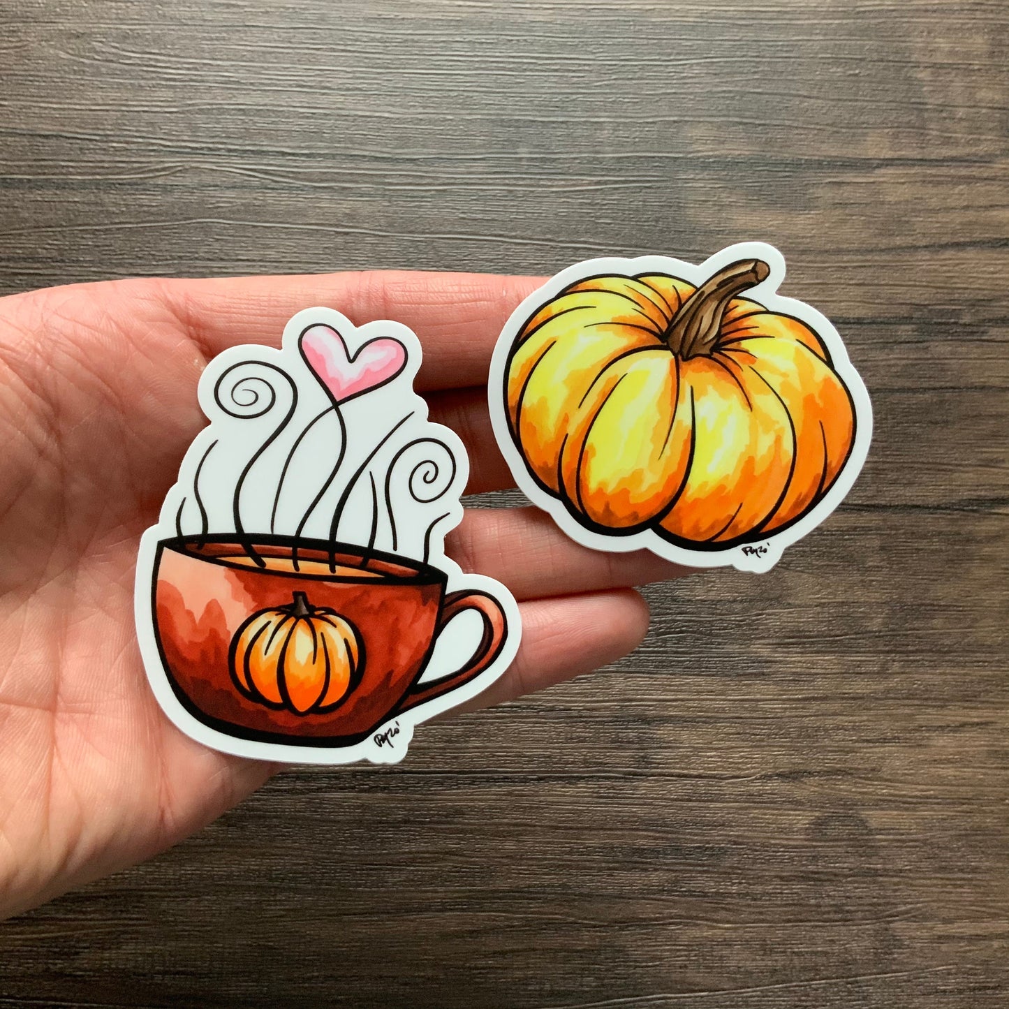 Pumpkin Spice Latte Vinyl Sticker Set
