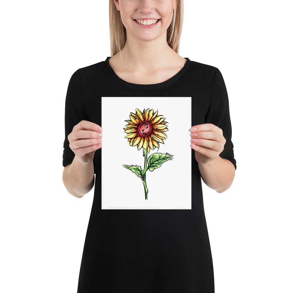 Sunflower Watercolor Print