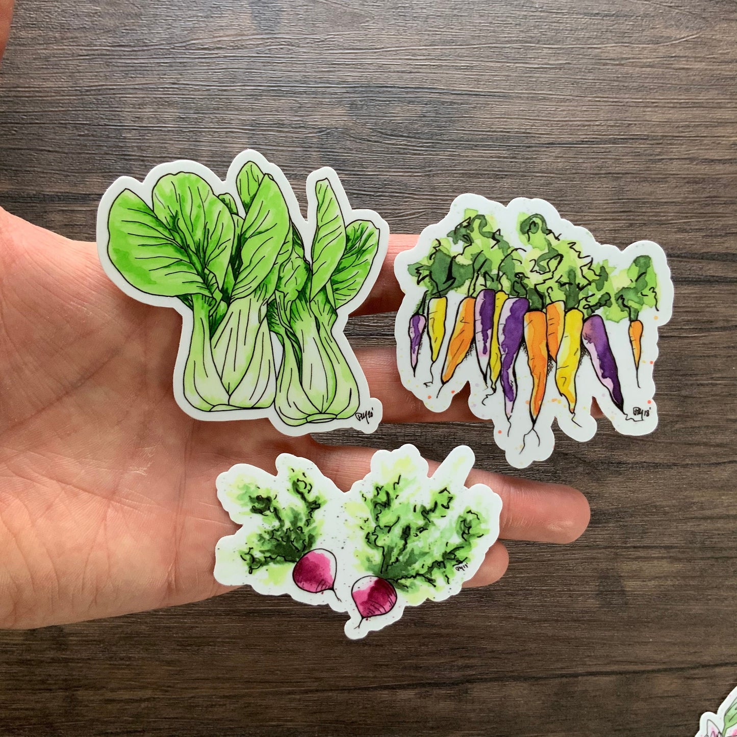 Vegetable Vinyl Sticker Set