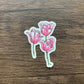 Pink Tulip Watercolor Vinyl Sticker