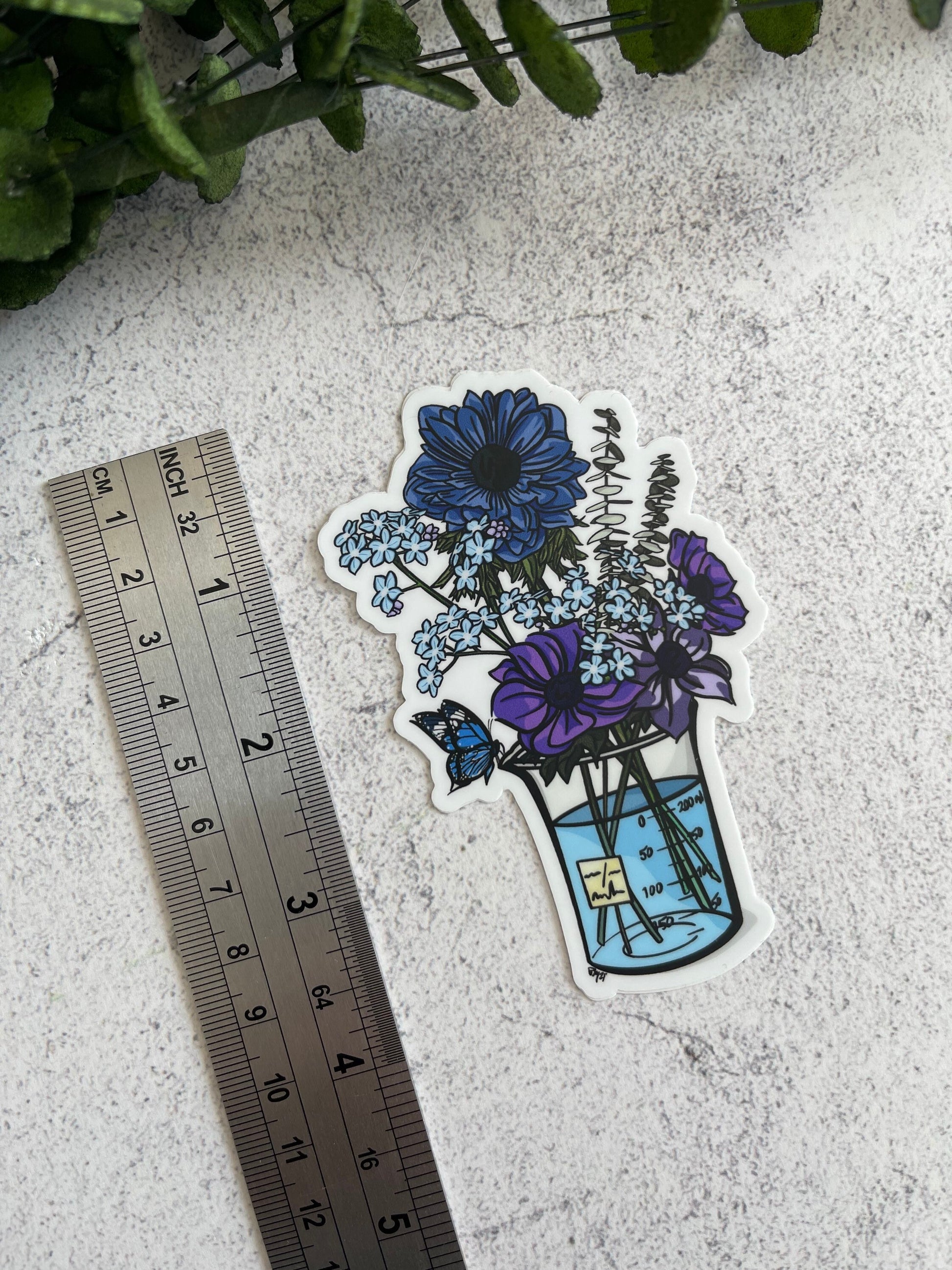 Blue Science Bouquet Vinyl sticker