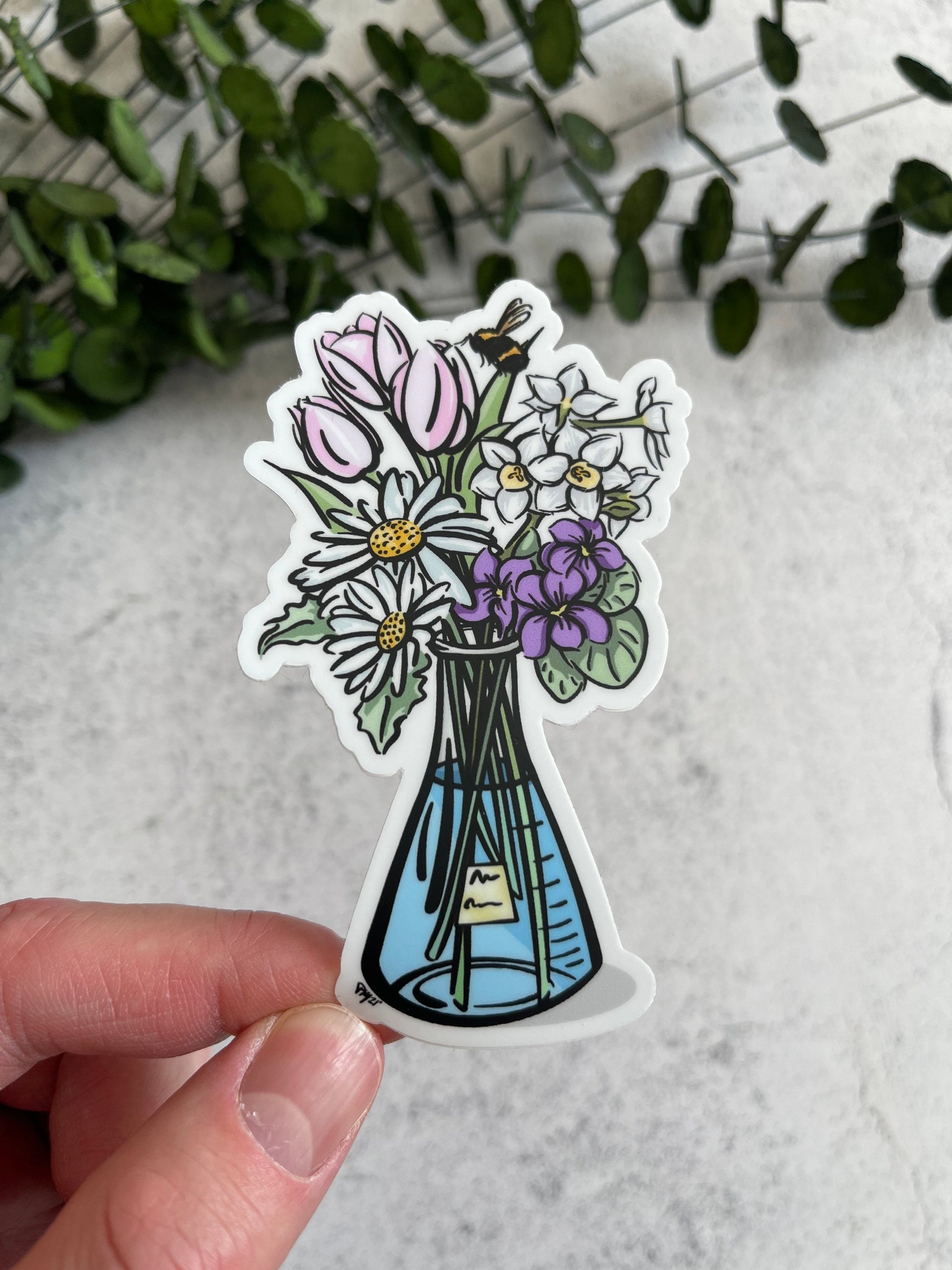Jar of Flowers Sticker