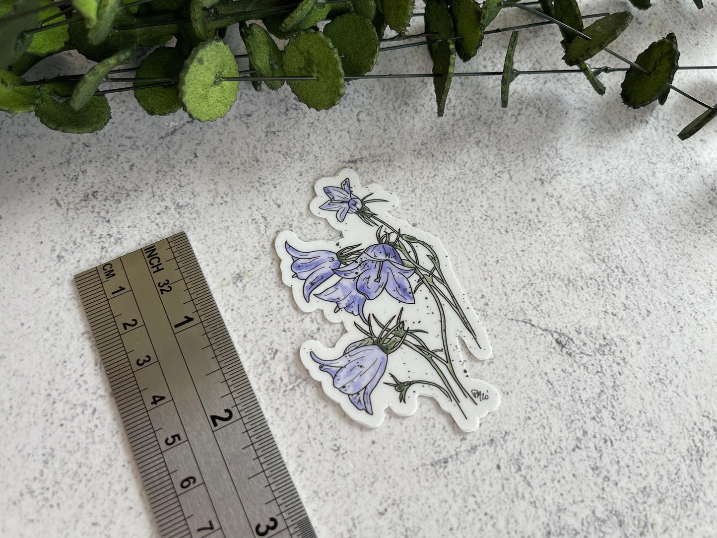 Watercolor Bellflower Vinyl Sticker