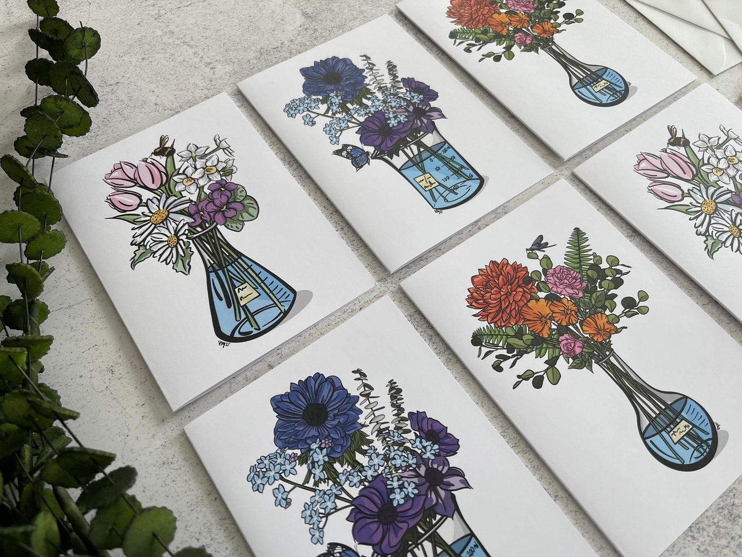 Science Bouquet Mixed Greeting Card Set