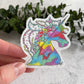Geometric Unicorn Watercolor Vinyl Sticker