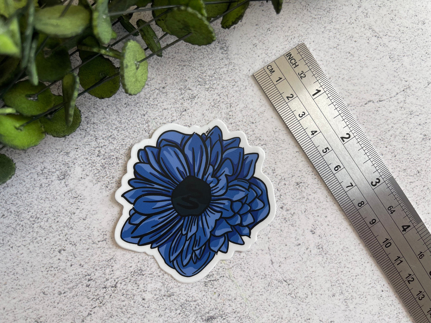 Blue Anemone Vinyl Sticker