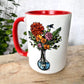 15 oz Red Floral Science Mug