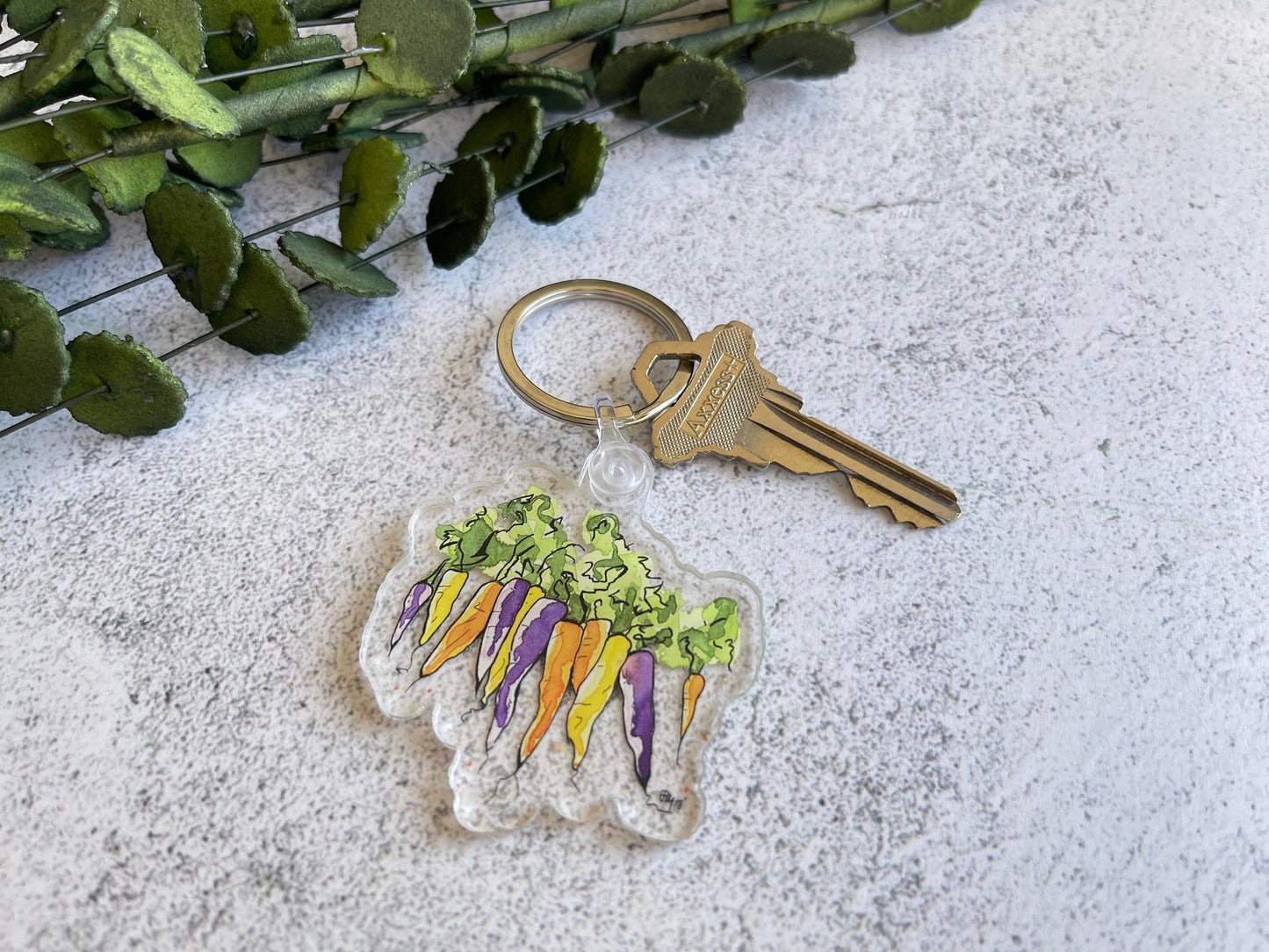 Colorful Carrot Keychain