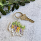 Vegetable Keychain Set, Carrots, Bok Choy, Radishes, Watercolor Keychain, Chef Gift, Vegetarian Gift, Farmer Gift, Nutrition Gift