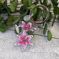 Pink Lily Keychain