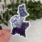 Purple Iris and Butterfyl Vinyl Sticker