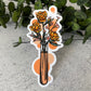 Orange Floral Test Tube Vinyl Sticker