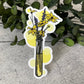 Yellow Floral Test Tube Vinyl Sticker