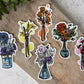 Science Florals Vinyl Sticker Sets