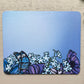 Blue and Purple Floral Mouse Pad
