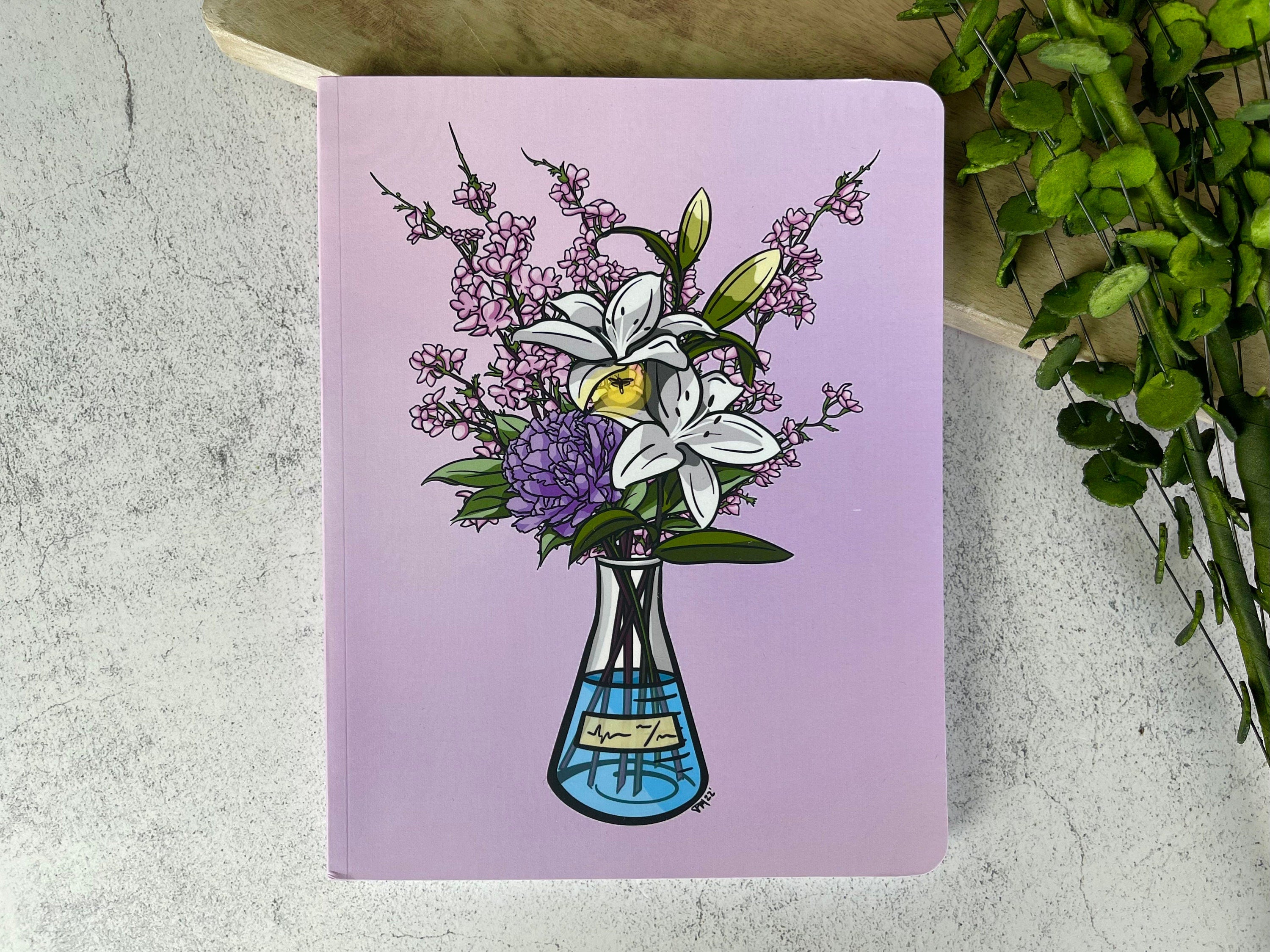 Pink Science Flask Lined Notebook