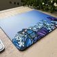 Blue and Purple Floral Mouse Pad