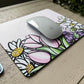 Pink and White Floral Mouse Pad
