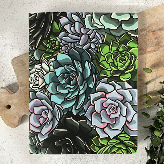 11"x8.5" Succulent Notebook, Layflat, Dotted